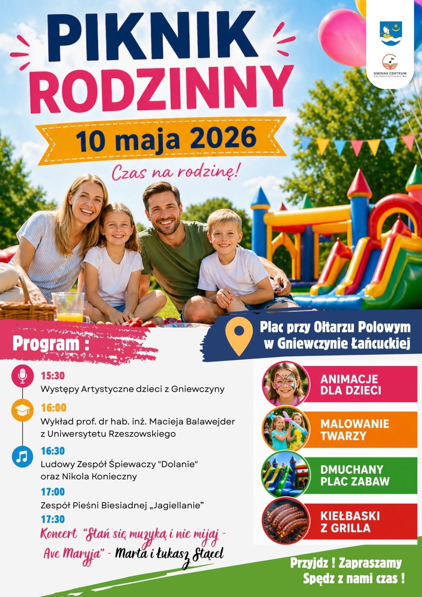 Zapraszamy na&nbsp;Piknik Rodzinny 10 maja – czas dla rodziny, czas dla wspólnoty 😊